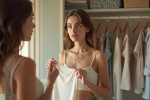 Comparaison entre un top classique et un crop top moderne