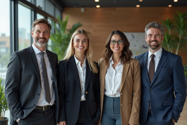 Groupe de professionnels en bureau moderne collaborant